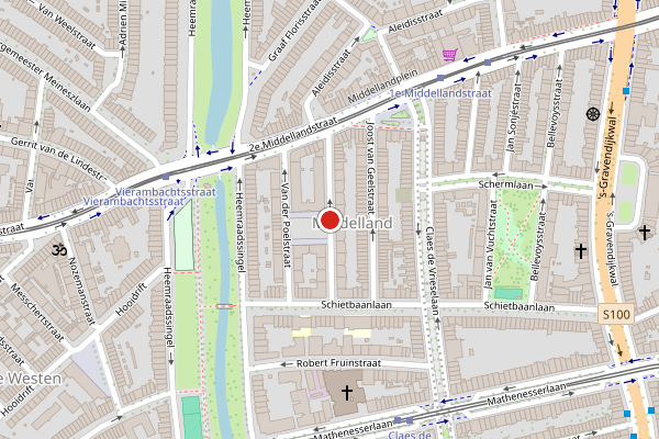 Brandweer-melding op Hendrick Sorchstraat, Rotterdam op 12 juni, kaart-overzicht