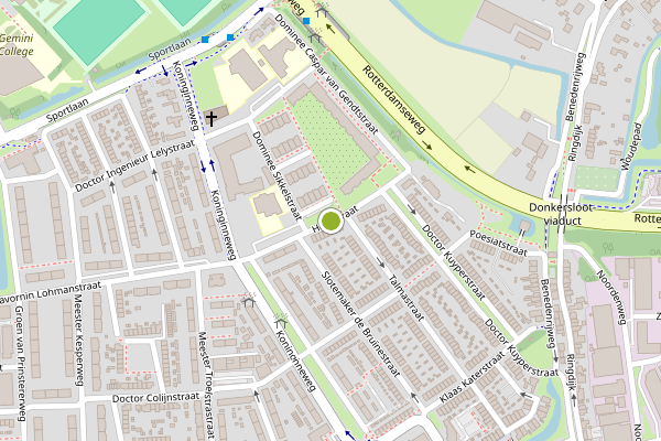 Ambulance-melding op Hovystraat, Ridderkerk op 12 juni, kaart-overzicht