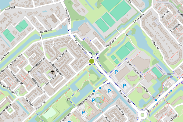 Ambulance-melding op Parkzoom, Krimpen aan den IJssel op 12 juni, kaart-overzicht