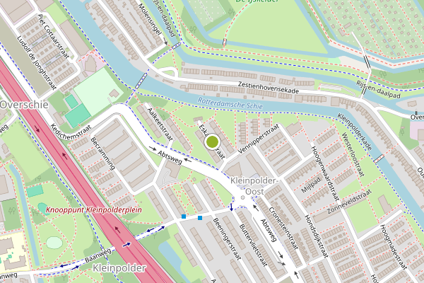 Ambulance-melding op Eskampstraat, Rotterdam op 12 juni, kaart-overzicht