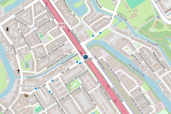 Politie-melding op De Lugt, Rotterdam op 12 juni, kaart-overzicht
