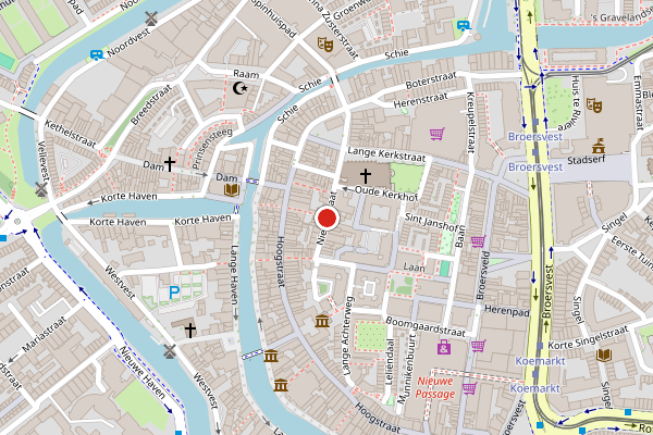 Brandweer-melding op Nieuwstraat, Schiedam op 12 juni, kaart-overzicht