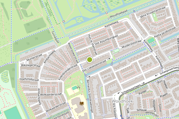 Ambulance-melding op Muiderslotstraat, Schiedam op 12 juni, kaart-overzicht