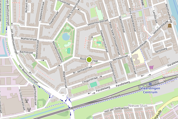 Ambulance-melding op Rontgenstraat, Vlaardingen op 12 juni, kaart-overzicht