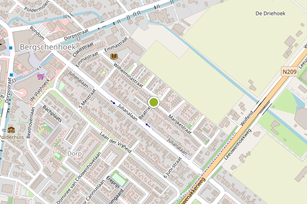 Ambulance-melding op Beatrixstraat, Bergschenhoek op 12 juni, kaart-overzicht