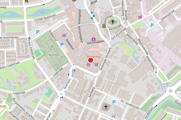 Brandweer-melding op Ridderhof, Ridderkerk op 12 juni, kaart-overzicht