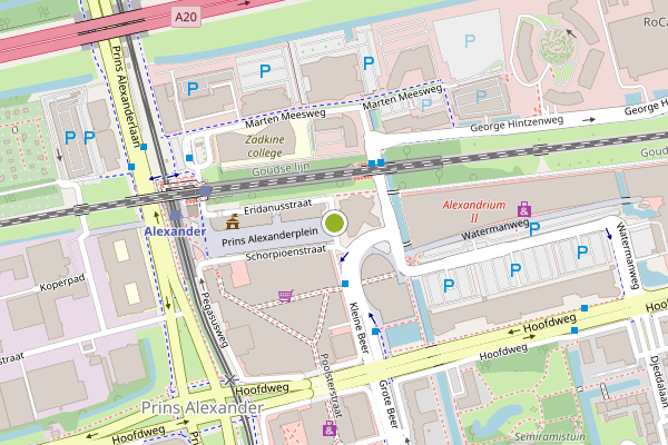Ambulance-melding op Eridanusstraat, Rotterdam op 13 juni, kaart-overzicht