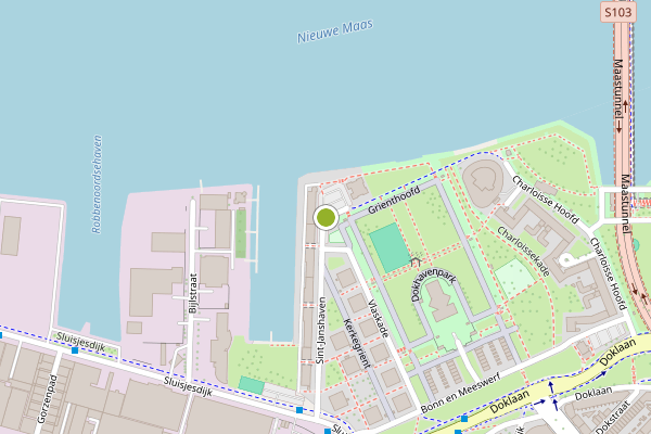Ambulance-melding op Sint-Janshaven, Rotterdam op 13 juni, kaart-overzicht