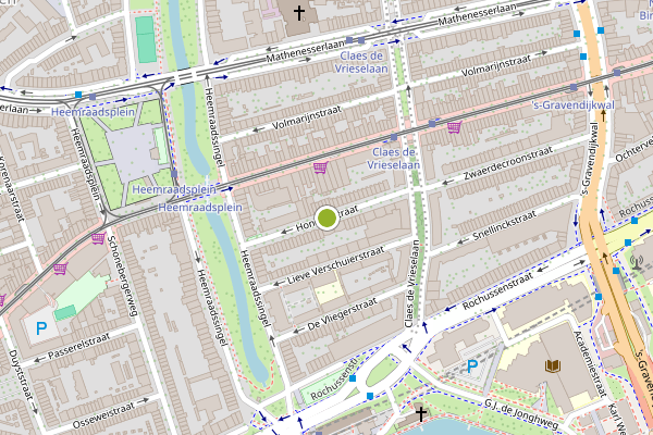 Ambulance-melding op Hondiusstraat, Rotterdam op 12 juni, kaart-overzicht