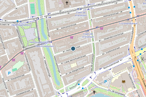 Politie-melding op Hondiusstraat, Rotterdam op 12 juni, kaart-overzicht