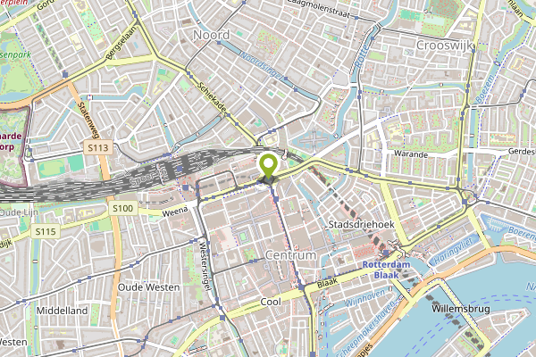 Ambulance-melding op Burgemeester Hoffmanplein, Rotterdam op 4 mei, kaart-overzicht