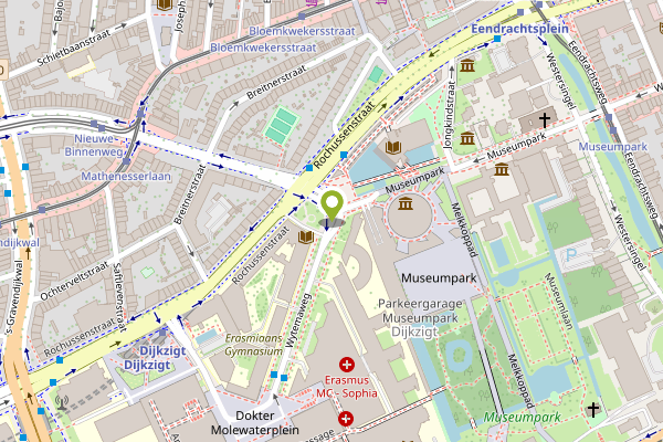 Ambulance-melding op Wytemaweg, Rotterdam op 4 mei, kaart-overzicht