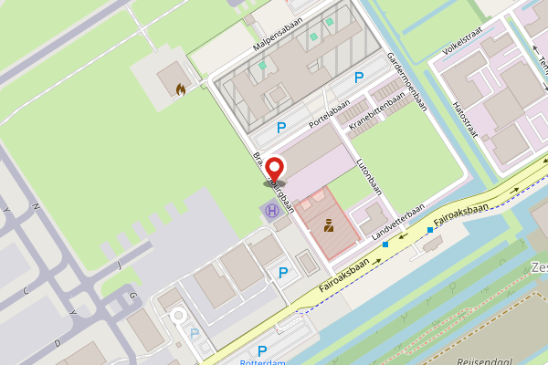 Brandweer-melding op Brandenburgbaan, Rotterdam op 4 mei, kaart-overzicht