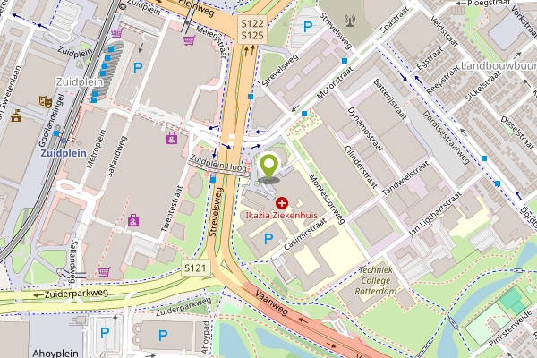 Ambulance-melding op Montessoriweg, Rotterdam op 4 mei, kaart-overzicht