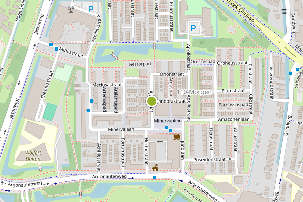 Ambulance-melding op Ajaxstraat, Rotterdam op 13 juni, kaart-overzicht