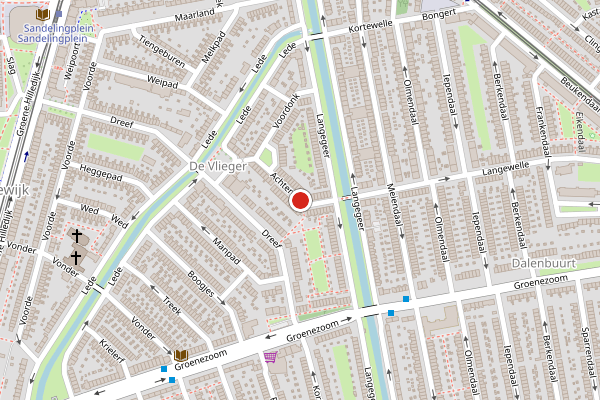 Brandweer-melding op Achterdonk, Rotterdam op 13 juni, kaart-overzicht