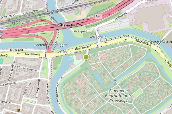 Ambulance-melding op Crooswijksebocht, Rotterdam op 13 juni, kaart-overzicht