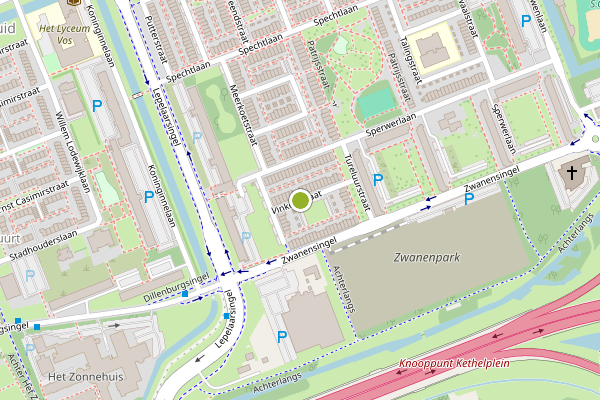 Ambulance-melding op Vinkenstraat, Vlaardingen op 13 juni, kaart-overzicht
