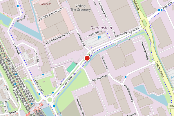 Brandweer-melding op Spoorlaan, Barendrecht op 13 juni, kaart-overzicht