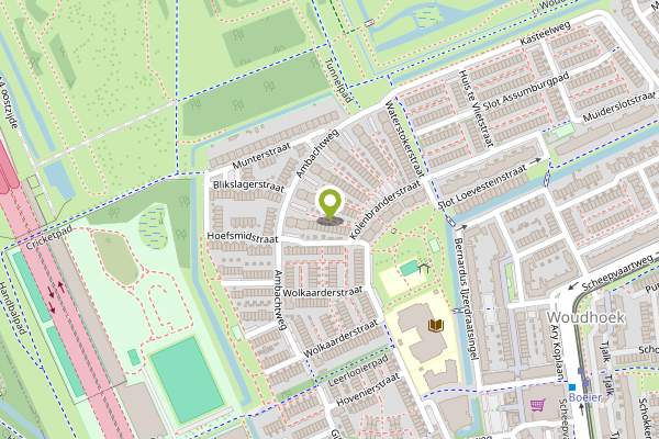 Ambulance-melding op Hoepelmakerhof, Schiedam op 3 mei, kaart-overzicht