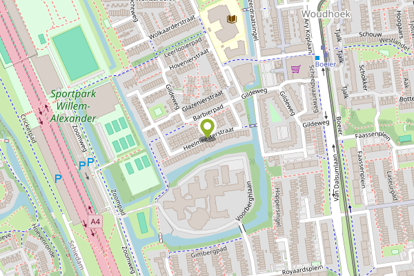 Ambulance-melding op Heelmeesterstraat, Schiedam op 3 mei, kaart-overzicht