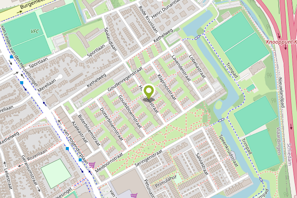 Ambulance-melding op Hortensiastraat, Vlaardingen op 4 mei, kaart-overzicht