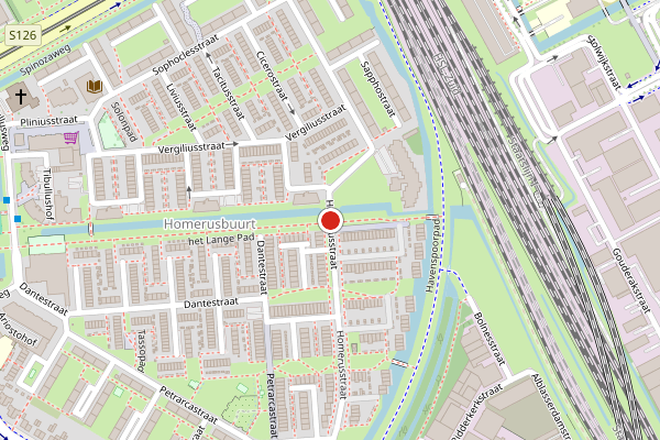 Brandweer-melding op Homerusstraat, Rotterdam op 13 juni, kaart-overzicht