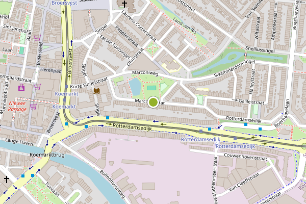 Ambulance-melding op Marconistraat, Schiedam op 13 juni, kaart-overzicht