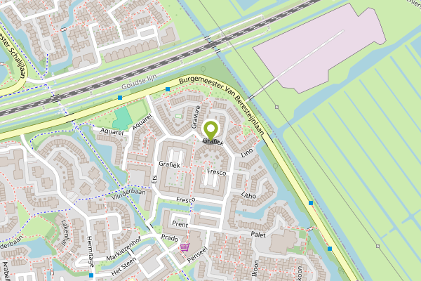 Ambulance-melding op Grafiek, Capelle aan den IJssel op 4 mei, kaart-overzicht