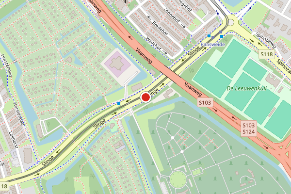 Brandweer-melding op Slinge, Rotterdam op 14 juni, kaart-overzicht