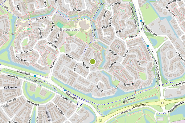 Ambulance-melding op Boeier, Barendrecht op 14 juni, kaart-overzicht