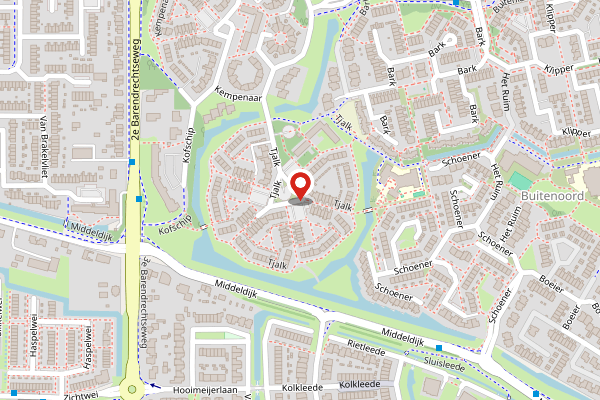 Brandweer-melding op Tjalk, Barendrecht op 3 mei, kaart-overzicht