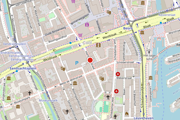 Brandweer-melding op Hartmansstraat, Rotterdam op 14 juni, kaart-overzicht