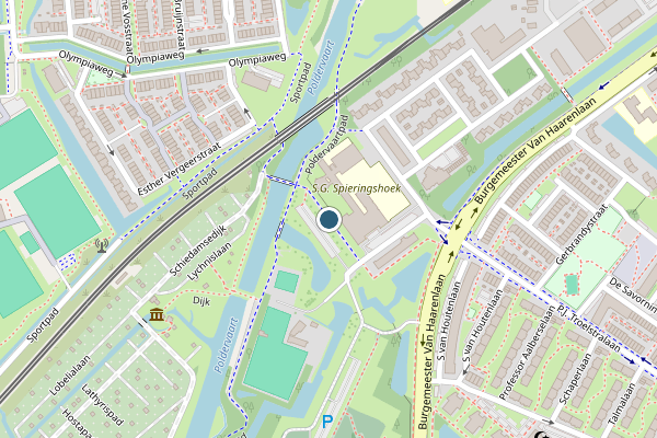 Politie-melding op Poldervaartpad, Schiedam op 14 juni, kaart-overzicht