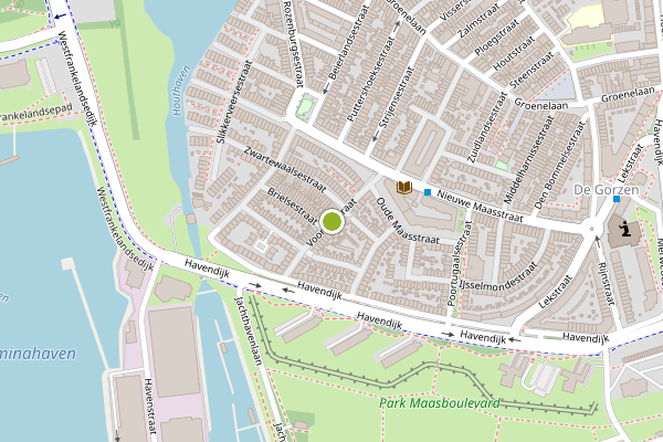 Ambulance-melding op Voornsestraat, Schiedam op 14 juni, kaart-overzicht