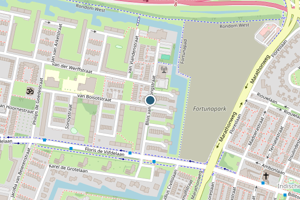 Politie-melding op Blois van Treslongstraat, Vlaardingen op 14 juni, kaart-overzicht