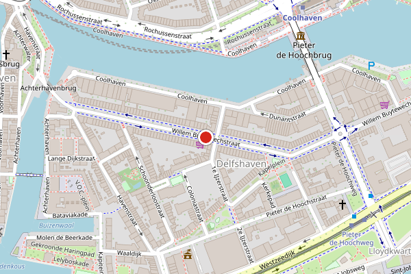 Brandweer-melding op Willem Buytewechstraat, Rotterdam op 14 juni, kaart-overzicht