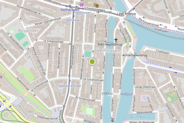 Ambulance-melding op Schans, Rotterdam op 14 juni, kaart-overzicht