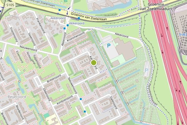 Ambulance-melding op Keltenoord, Rotterdam op 14 juni, kaart-overzicht