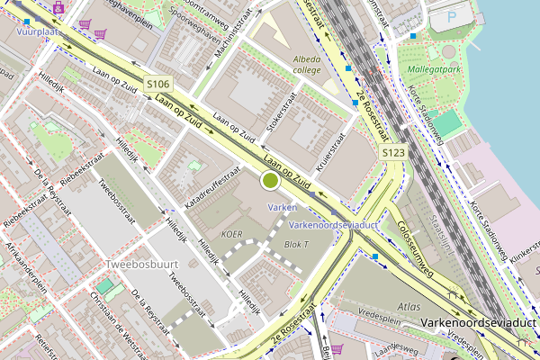 Ambulance-melding op Laan op Zuid, Rotterdam op 14 juni, kaart-overzicht