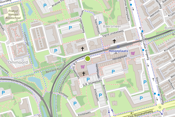 Ambulance-melding op G.B. Shawplaats, Rotterdam op 15 juni, kaart-overzicht