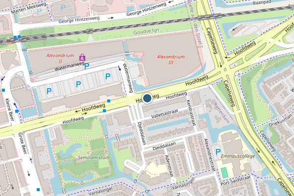 Politie-melding op Hoofdweg, Rotterdam op 15 juni, kaart-overzicht