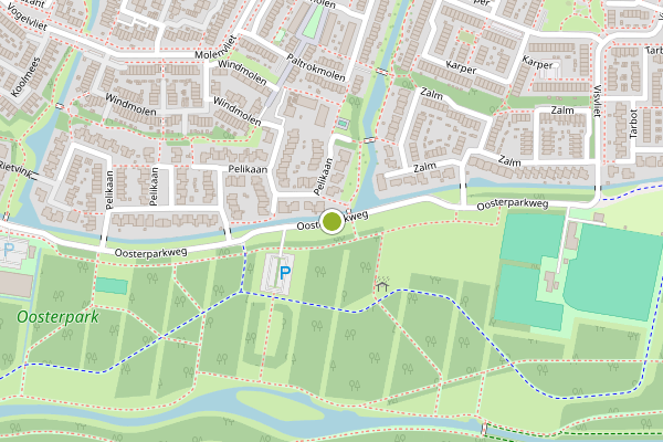 Ambulance-melding op Oosterparkweg, Ridderkerk op 15 juni, kaart-overzicht
