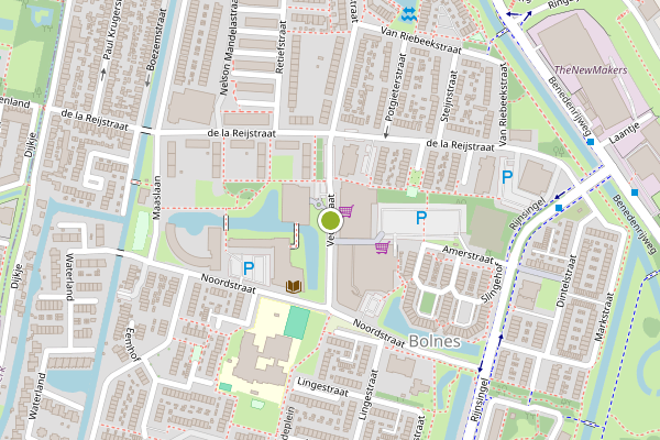 Ambulance-melding op Vechtstraat, Ridderkerk op 15 juni, kaart-overzicht
