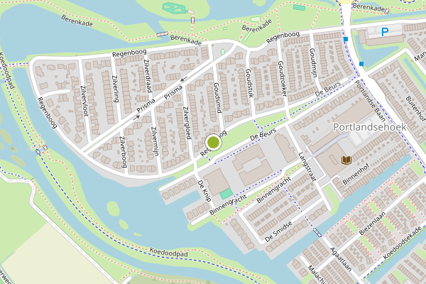 Ambulance-melding op Regenboog, Rhoon op 15 juni, kaart-overzicht