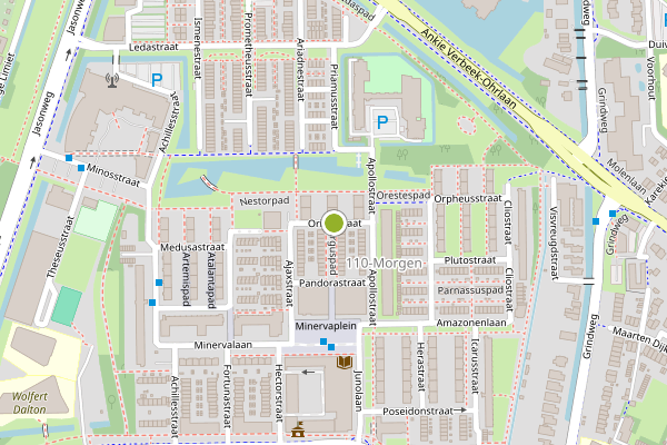 Ambulance-melding op Orionstraat, Rotterdam op 15 juni, kaart-overzicht