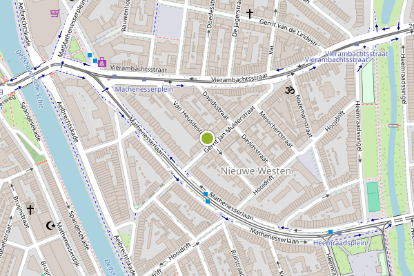 Ambulance-melding op Van Heusdestraat, Rotterdam op 15 juni, kaart-overzicht