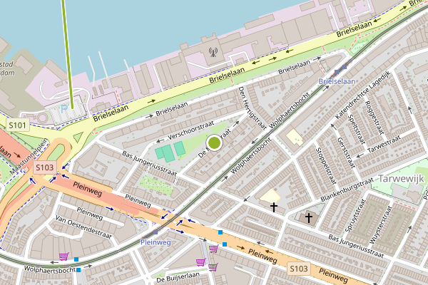 Ambulance-melding op De Manstraat, Rotterdam op 15 juni, kaart-overzicht