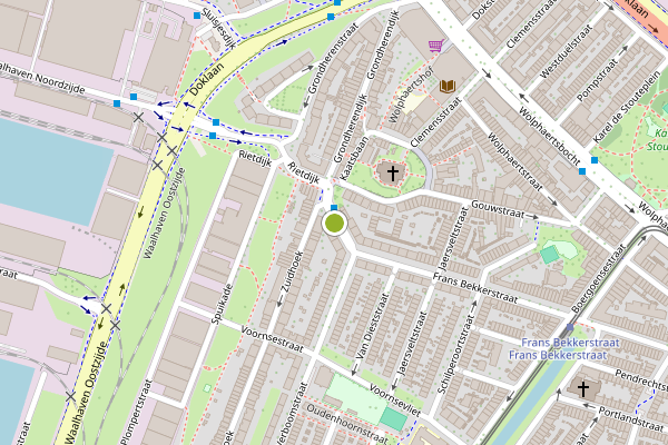 Ambulance-melding op Frans Bekkerstraat, Rotterdam op 15 juni, kaart-overzicht