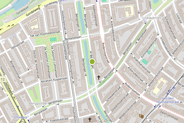 Ambulance-melding op Bergsingel, Rotterdam op 15 juni, kaart-overzicht